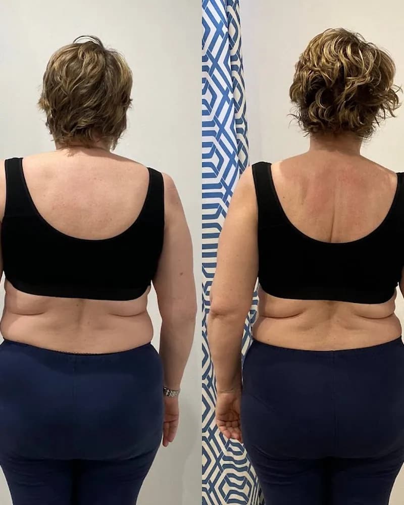 Participant before and after 2