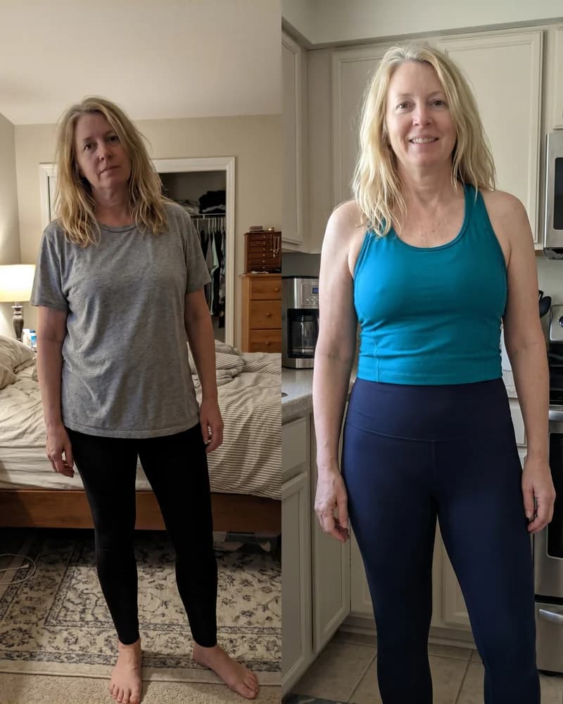 Participant before and after 7