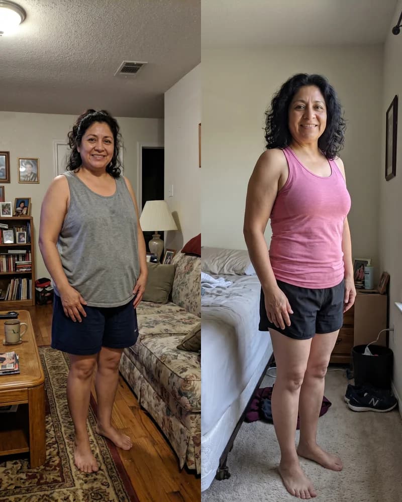 Participant before and after 8