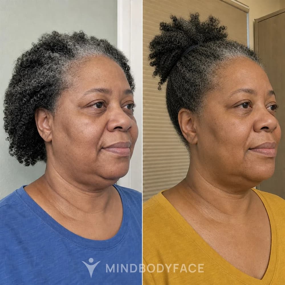 Before and after the Lymphatic Detox program