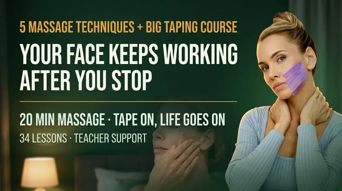 Face Reset: Top 5 Massages + Big Taping Course — your face keeps working after you stop