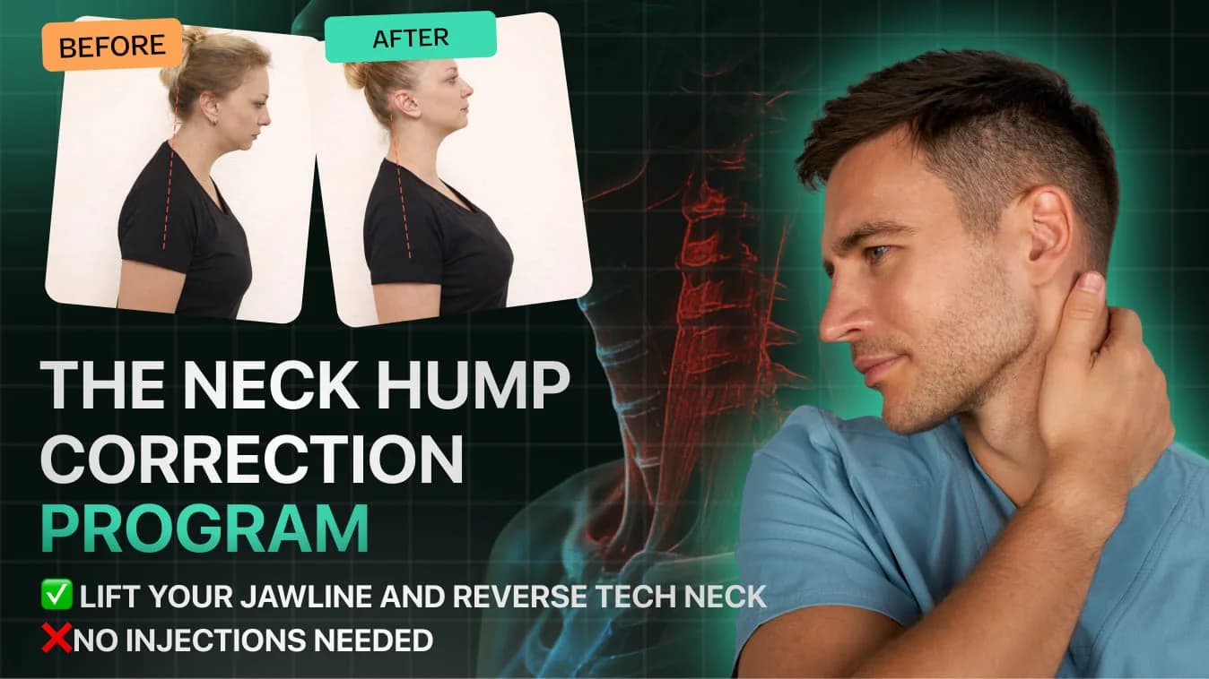 The Neck Hump Correction Program — lift your jawline and reverse tech neck — was $190, today only $19