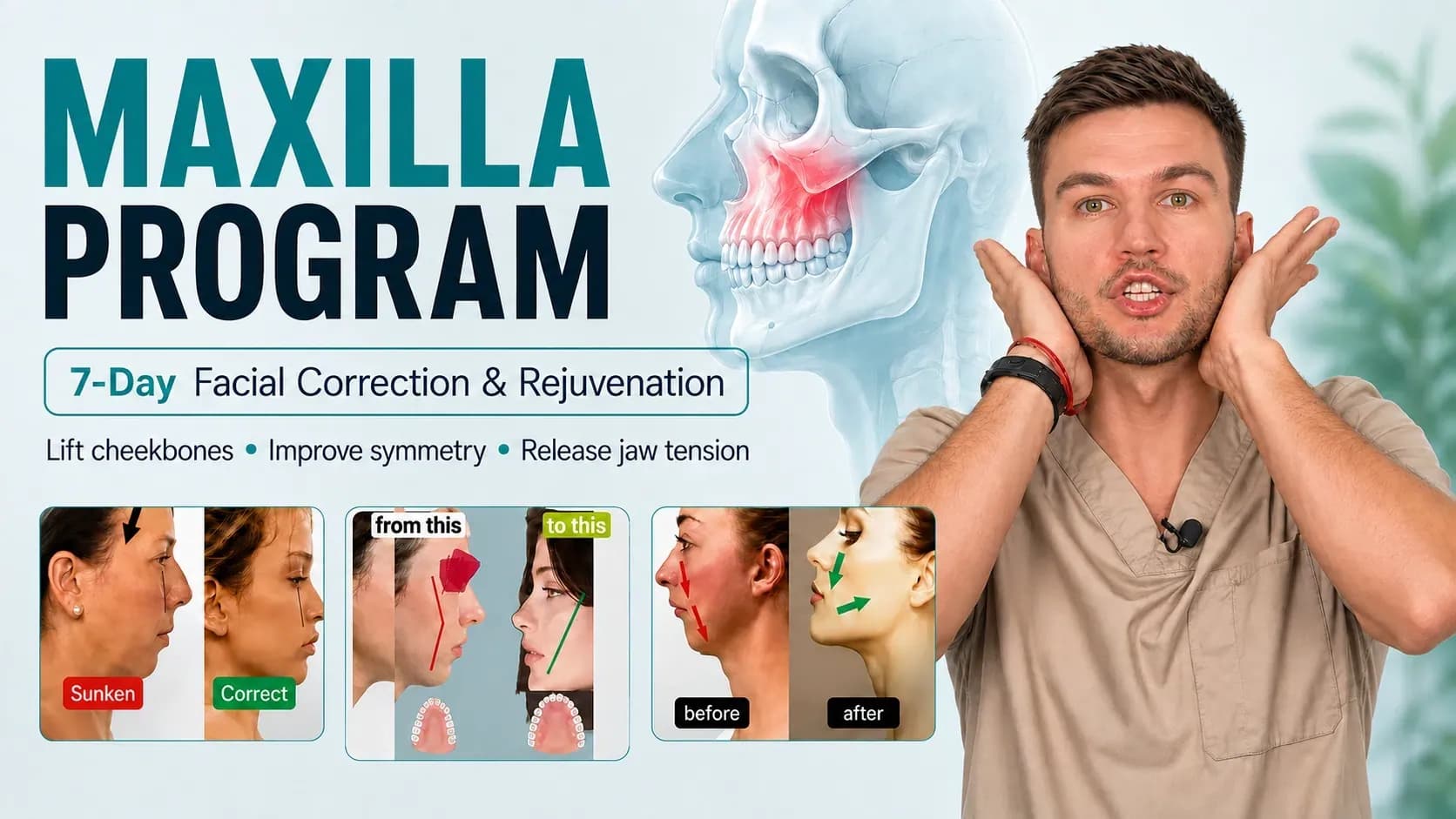Maxilla Program — 7-Day Facial Correction & Rejuvenation — was $190, today only $19