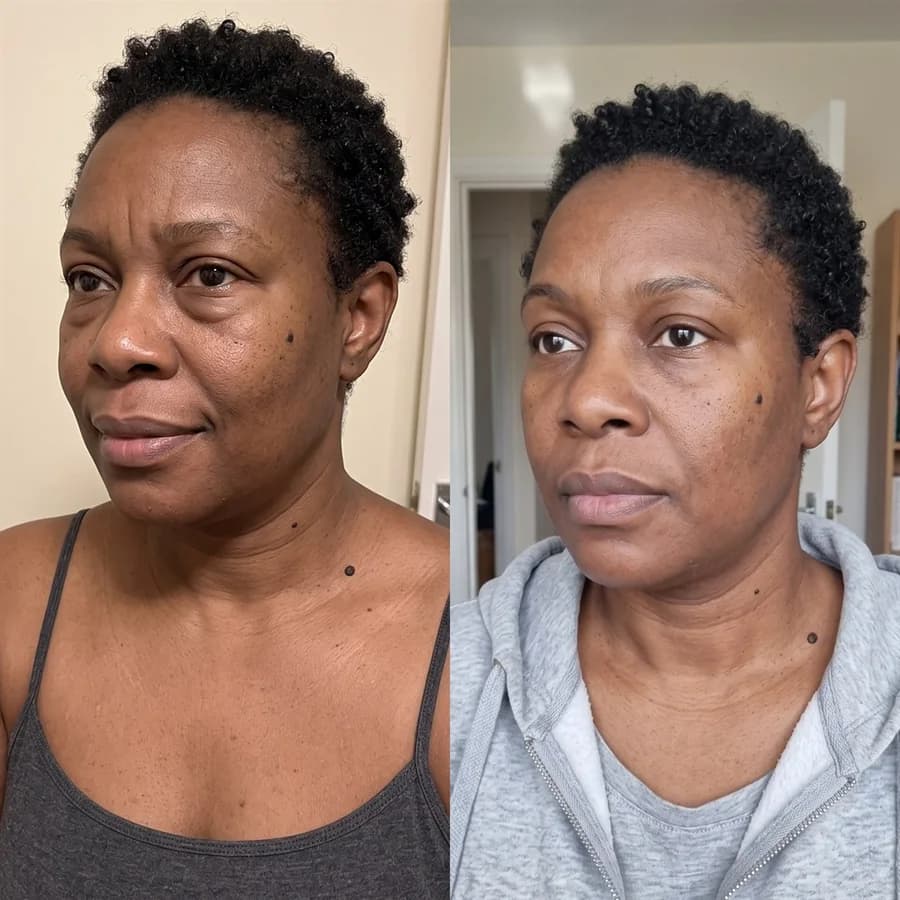 Before and after the Lymphatic Detox program