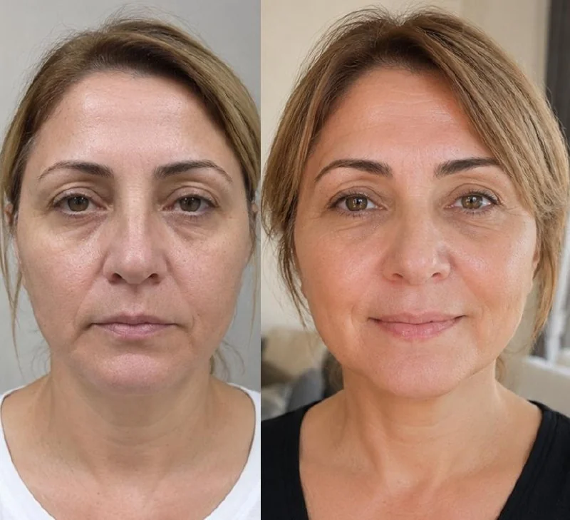Önce ve sonra — Lenf Detoksu programı sonucu