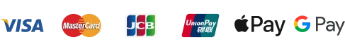Visa, MasterCard, Apple Pay, Google Pay